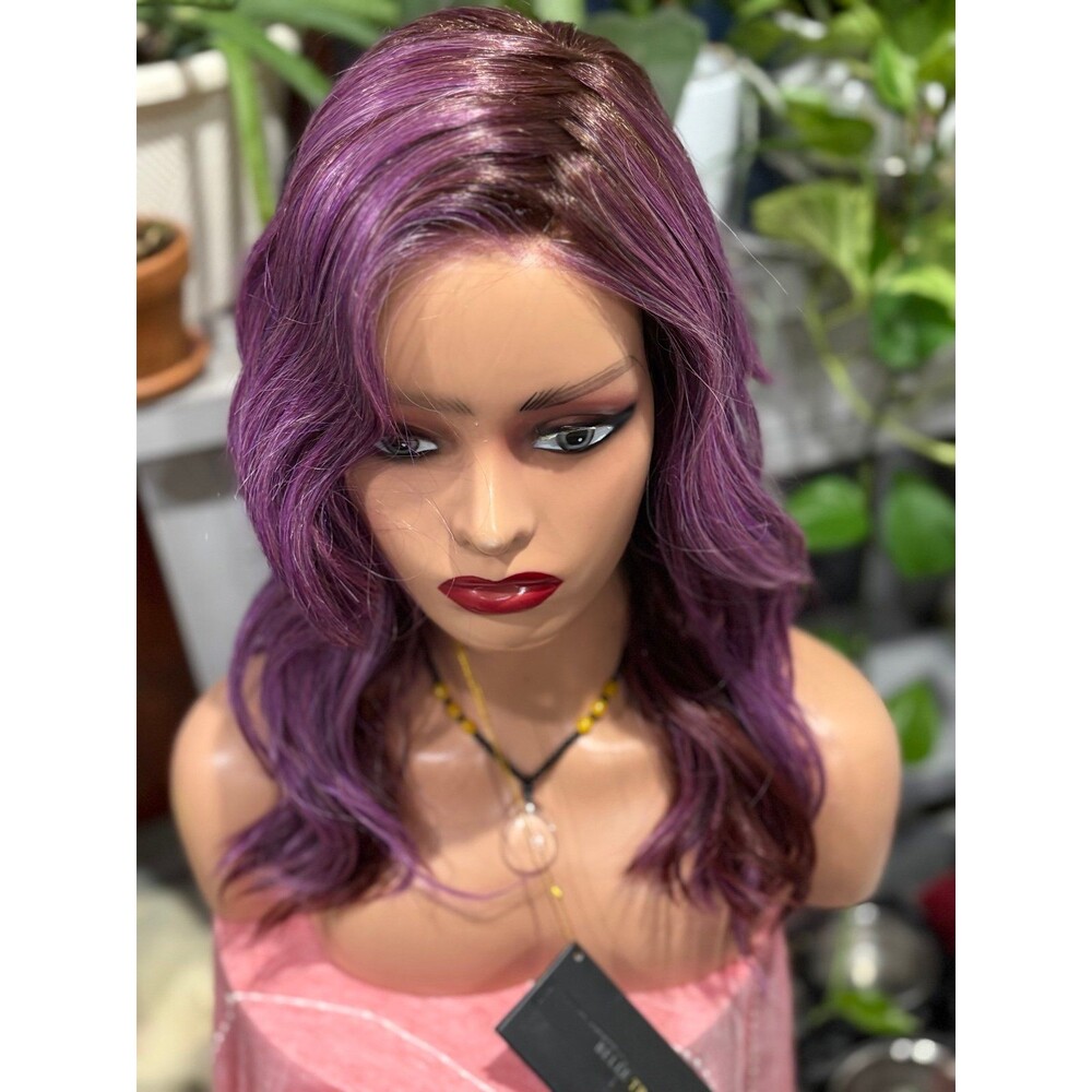 Belle tress “Maxwella 18” wig in color Purple Rain New